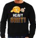 Bellatio Decorations Shoppartners Bv Funny emoticon sweater - This is heavy shit - zwart - heren - poep - scheten laten - Fun / cadeau trui L