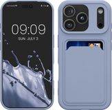 kwmobile telefoonhoesje geschikt voor iPhone 17 Pro - Hoesje met pasjeshouder - TPU case in lavendel