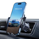 Miracase Mobiele telefoonhouder voor de auto, voor ventilatiesleuven, verstelbaar en antislip, handsfree telefoonhouder voor de auto, ideaal voor reizigers, automobilisten, geschikt voor alle