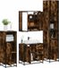 Maison Exclusive - Ensemble de meubles de salle de bain 4 pièces en bois composite chêne fumé