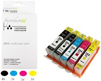 Improducts Â® Huismerk Inktcartridge Alternatief Hp 364 XL 364XL serie set van 5 cartridges 2x zwart 364xl 1x cyaan 364xl 1x magenta 364xl 1x geel 364xl MET Nieuwste CHIP - 1 set