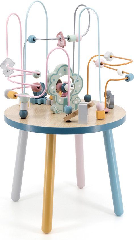 PolarB Houten Speelgoed - Tafel met Kralen - Multi