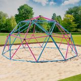 VESKA Klimstructuur DomeClimber 360x360x180cm, kinder klimkoepel, geodome 12FT - blauw/roze