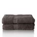 Glart Premium badstoffen handdoekenset, ANTRACIET, 2 douchehanddoeken van 70 x 140 cm