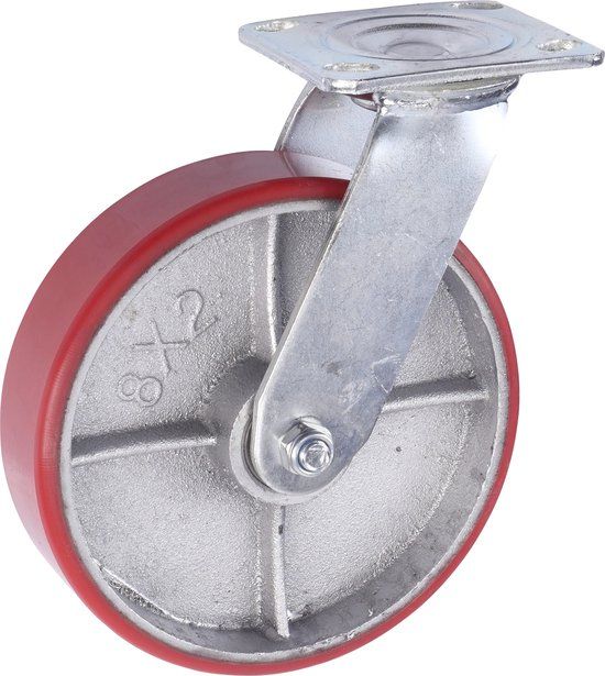 Mammuth Zwenkwiel 200x50 mm - Polyurethaan wiel - 480 KG - Transport wiel