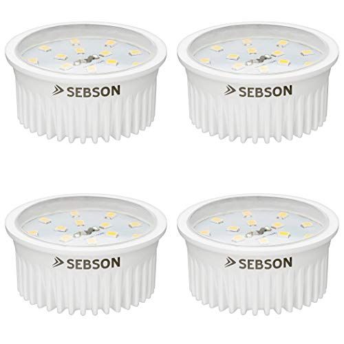 SEBSON 4 x LED Module 5W Ultra Plat ø50x26mm voor Inbouwspot, Warm Wit 3000K, 400lm, 230V, vervangt GU10 MR16 Lichtbronnen