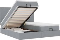 vidaXL - Ottoman bed met matrassen 160x200cm stof lichtgrijs