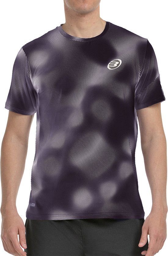 Bullpadel T-Shirt Manaus Zwart Polyester Korte Mouw Tie-dye Heren