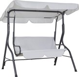 Casaria Hollywood Schommel - 2 Zits - Lichtgrijs - Weerbestendig - Incl. Kussen