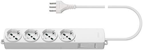 Vimar 01296.CC.B - Meervoudige stekkerdoos - 4 universele stekkerdozen - 2 m kabel