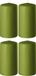 Enlightening Candles 4x Olijf Groene Cilinderkaarsen/Stompkaarsen 6 x 8 cm 27 Branduren - Geurloze Kaarsen Olijf Groen - Woondecoraties