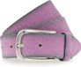 b.belt Riem Tessa Gold Ledergürtel W75 Pink / Silver Metallic Roze
