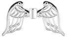 Ailes d'ange délicates, couleur argent, 10 pièces, 3,7 cm