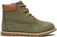 Timberland Pokey Pine Mid Lace Up With Zip Boot Kinderen Unisex Groen Leer Textiel Rubber Veterboots