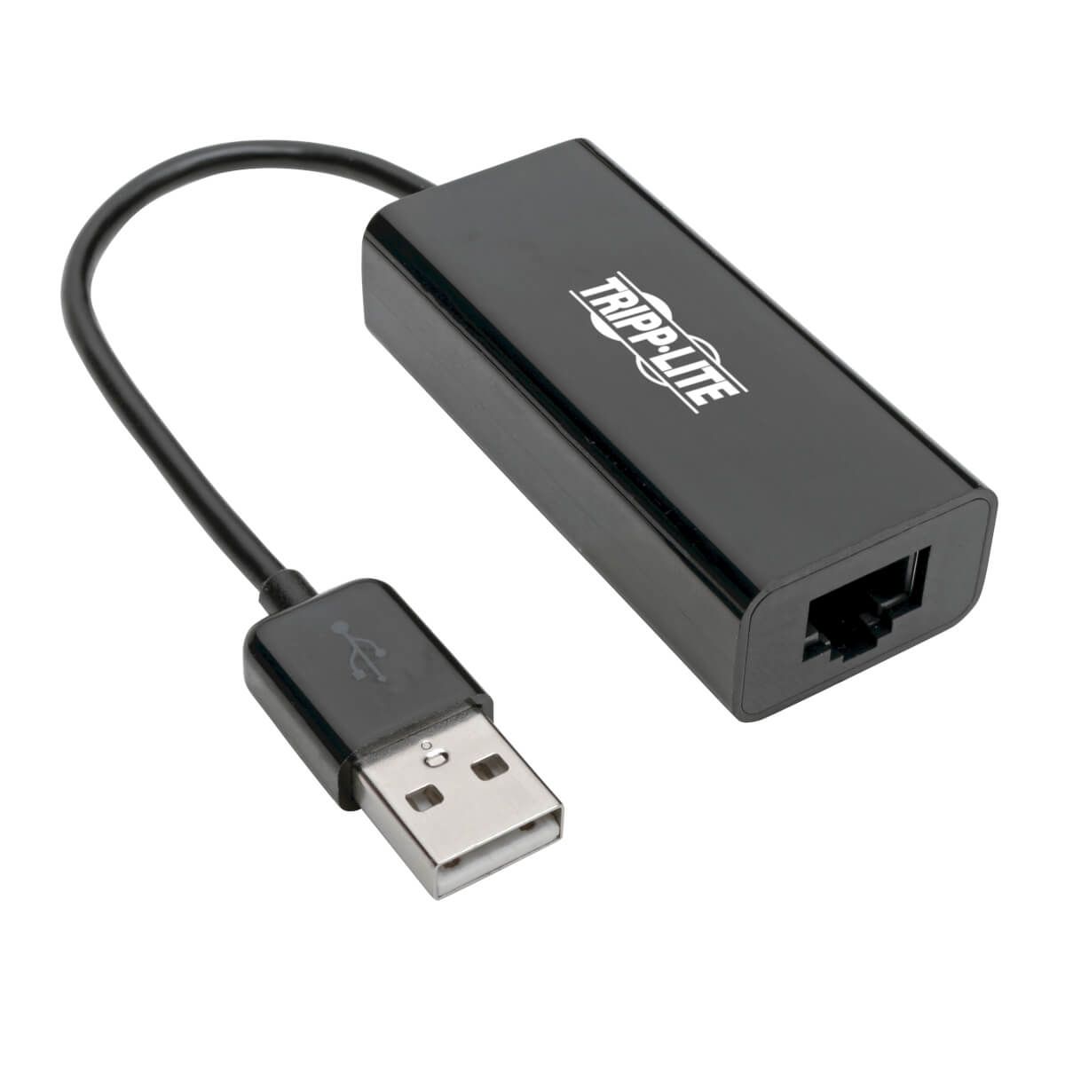 Tripp Lite U236-000-R USB 2.0 Ethernet NIC Adapter, 10/100 Mbps - Black