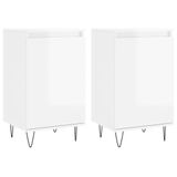 vidaXL Dressoirs - Hoogglans Wit - 2 Stuks - 40x35x70 cm