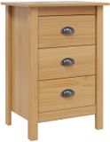 vidaXL Nachtkastje HILL Honingbruin 46 x 35 x 65 cm Massief Vurenhout