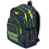 OFITURIA Schoolrugzak voor kinderen, aanpasbare rugzak, grote capaciteit en dubbele ritssluiting, rugzak met laptopvak, met voorvak en zijvak, Verf, L, Casual