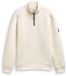 Tom Tailor Denim Troyer sweatshirt met logo-badge - Maat S - Wool White