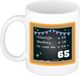 Bellatio Decorations Verjaardag cadeau mok 65 jaar - oranje - rekenen - 300 ml - keramiek