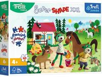 Trefl Puzzle 60 Super Shape XXL Trefliki w stadninie 50031