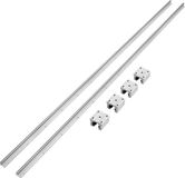 VEVOR Lineaire Geleider Lineaire Geleider Lineaire Rail 2 Stuks Sbr20-1800mm Koolstofstaal Aluminium Geleiderail Sbr20uu Schuifblokken Lineair Lager