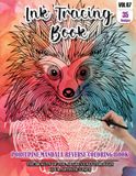 Ink Tracing Book: Stress relief reverse Porcupine Mandala Coloring Book for adults