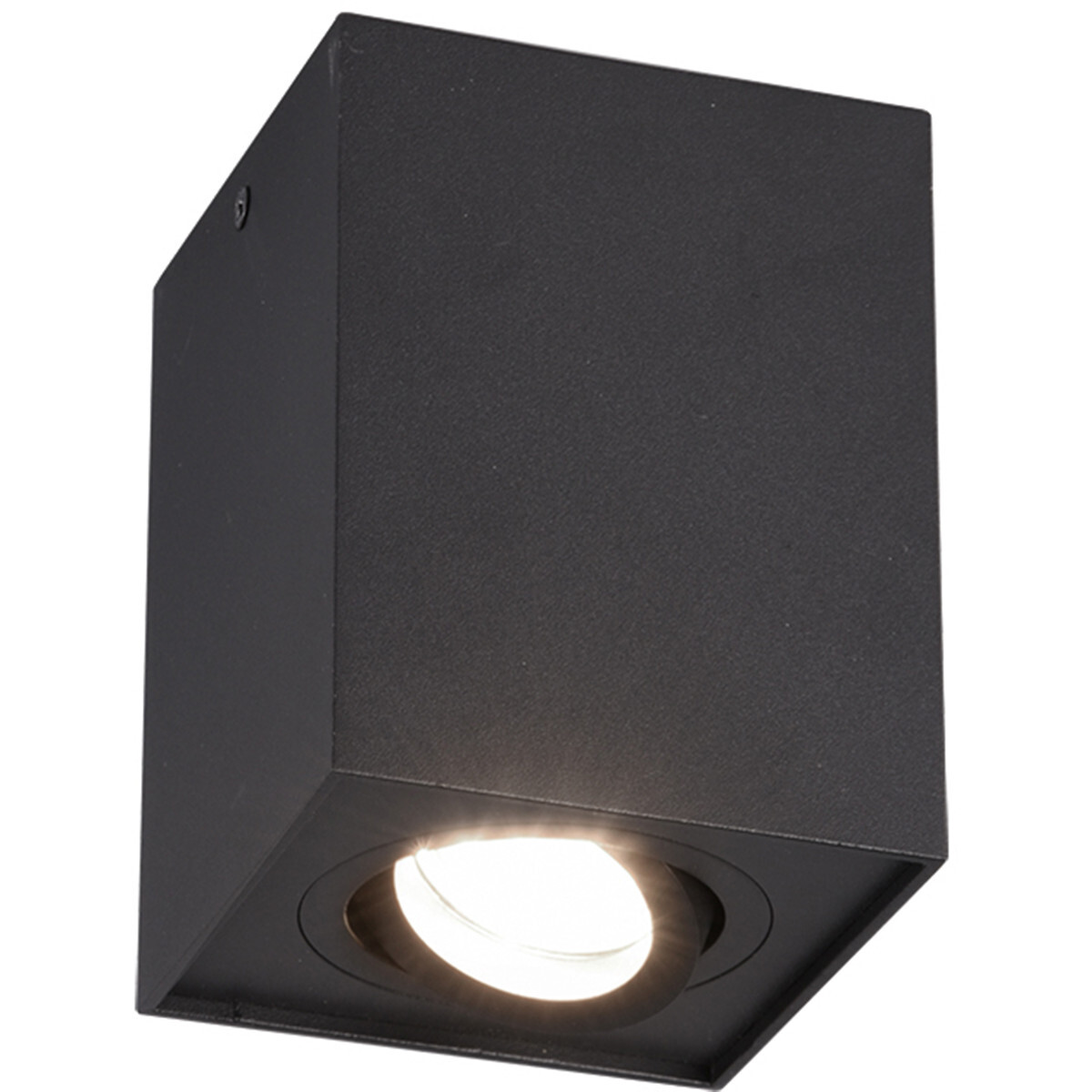BES LED LED Plafondspot - Trion Bisqy - GU10 Fitting - 1-lichts - Vierkant - Mat Zwart - Aluminium