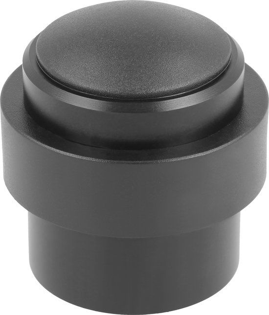 AMIG Deurstopper/deurbuffer - 1x - D30mm - inclusief schroeven - mat zwart