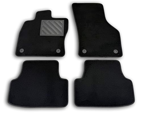 Vloermatten Seat Vloermatten Leon III vanaf 2012 - op maat gemaakt, antislip, versterkte rubberen hielbeschermer en ankerknoppen