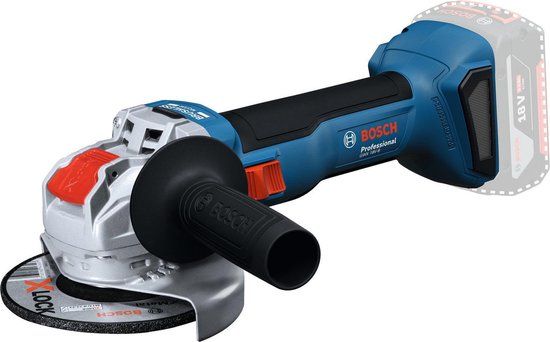 Bosch Professional GWX 18V-8 Accu haakse slijper 125mm X-Lock 18V Basic Body