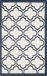 Safavieh Trellis Indoor/Outdoor Geweven Gebiedsdeken, Amherst Collection, AMT412, in Ivoor & Navy, 76 X 122 cm