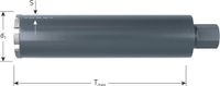 Rotec diamantboor, 1.1/4, voor droog gebruik, Ø92x300