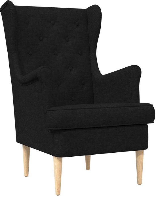 vidaXL Fauteuil Zwart Stof