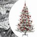 vidaXL Kunstkerstboom met kerstbal 150 cm 150 LED's Warmwit PE & PVC