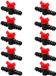 TRANKIELO® - Set de 10 robinets de jardin – Plastique durable – Pour irrigation goutte à goutte et tuyau d'arrosage – Contrôle simple du débit d'eau – Vannes d'irrigation de jardin extérieures