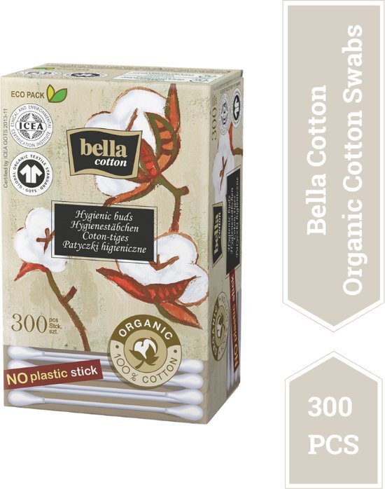 Bella Cotton Bio Biologische Wattenstaafjes - 300 stuks