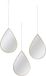 Home Deco Factory Wandspiegels Druppel - Set van 3 - Goud - Kunststof