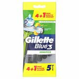 Gillette Blue 3 Sensitive - 5 stuks - Gevoelige Huid - Wegwerp Mesjes Voor Mannen