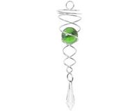Invento-HQ Carillon à vent Crystal Twist 24 cm groen RVS Glas