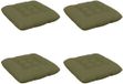 vidaXL Coussin de siège VIANEN 4 pcs 100% Polyester Olive Green
