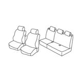 Set Superior Set stoelhoezen - zwart/grijs - compatibel met Ford Fusion (08/02>11/12)