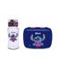 Seven Lilo & Stitch broodtrommel + drinkfles, blauw, kinderen, met scheidingswand, 460 ml, met luchtdicht deksel, officieel voetbalproduct, cadeau-idee voor kinderen en volwassenen
