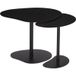Mica Decorations Table d'appoint - Set de 2 - L55 x l41 x H40 cm - Métal - Noir