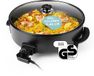 GOURMETmaxx Elektrische Pizzapan – 42 cm, 1500 W, Thermostaat, Glasdeksel & Anti-aanbaklaag