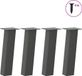 Panda Pieds de table basse 4 pièces 42 cm acier anthracite
