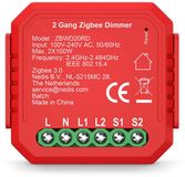 Nedis SmartLife inbouwmodule - Dubbele Triac Dimmer - 2 x 100 W - Kroonsteen - App beschikbaar voor: Android / IOS