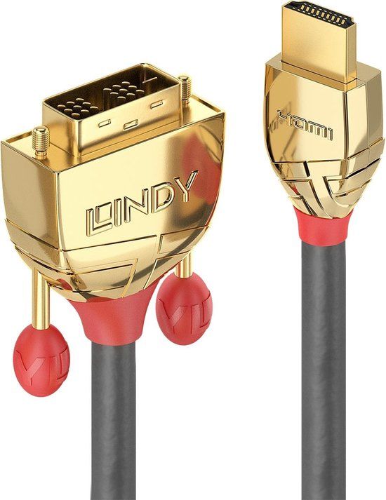 LINDY HDMI / DVI Aansluitkabel 10.00 m 36198 Grijs