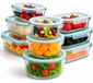 Merkloos Glazen voorraadpotten - Luchtdicht met deksel - Set van 9 - Borosilicaatglas - BPA-vrij