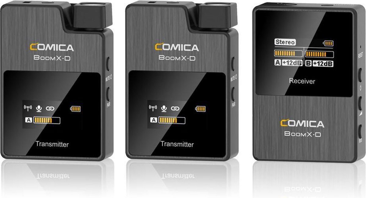 Comica Boom X-D2 (2TX+RX) 2.4G Digital Wireless Microphone